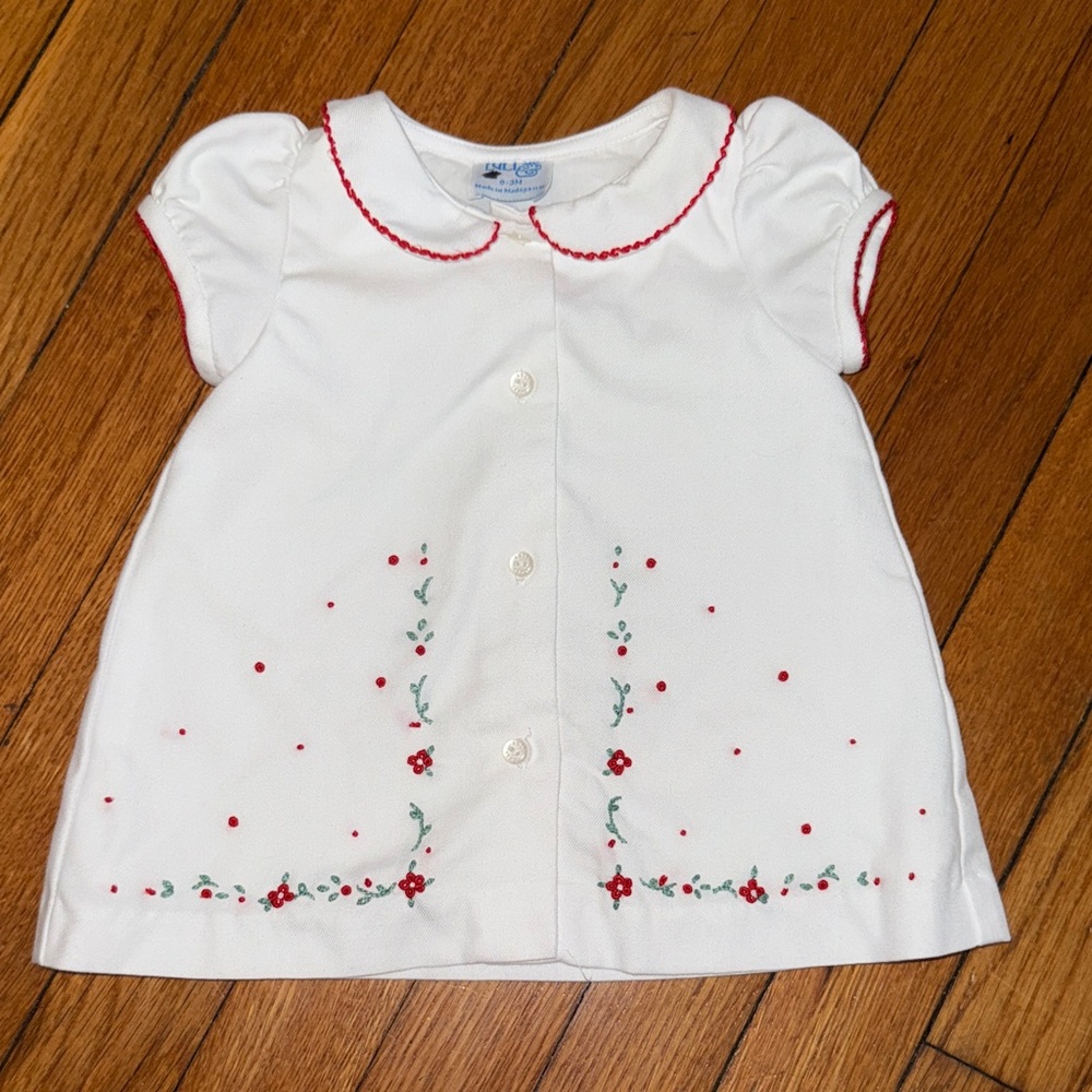 Luli & Me Christmas Dress - 0-3M